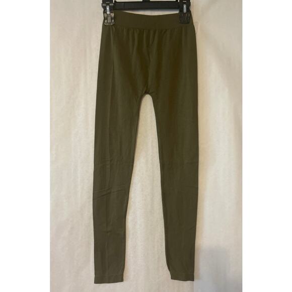 Yelete NWT Long Leggings 5Pk Gray Red Brown Green Burnt-Orange 1 Size fits most - Picture 6 of 7